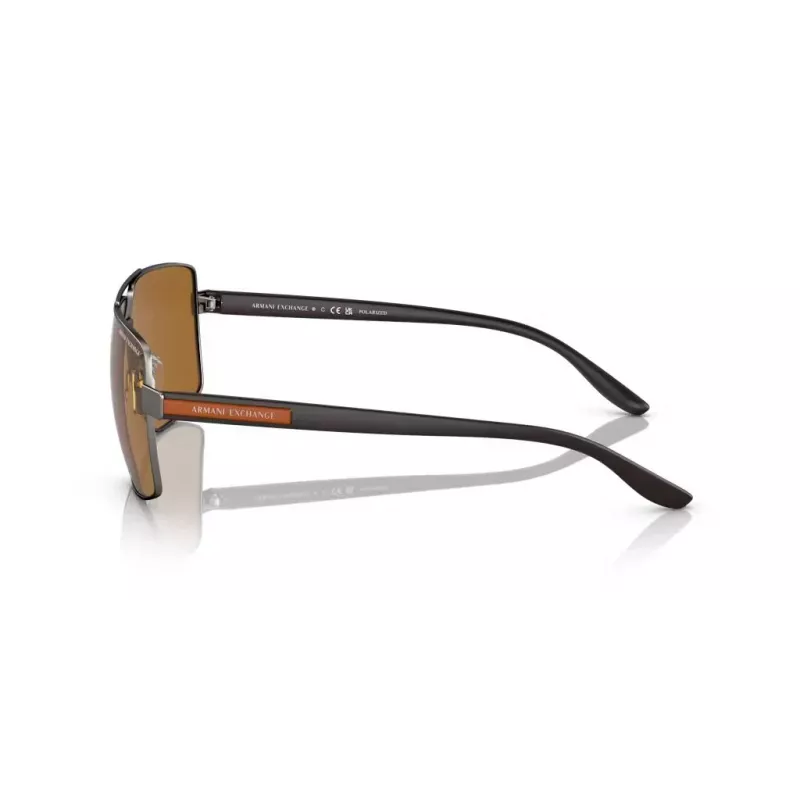 Armani Exchange AX2037S 600383 miesten polarisoituvat pilot-aurinkolasit, matta musta/harmaa, 60 mm