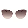 LIU JO naisten aurinkolasit LJ148S-714 Havana ruskea gradient perhonen
