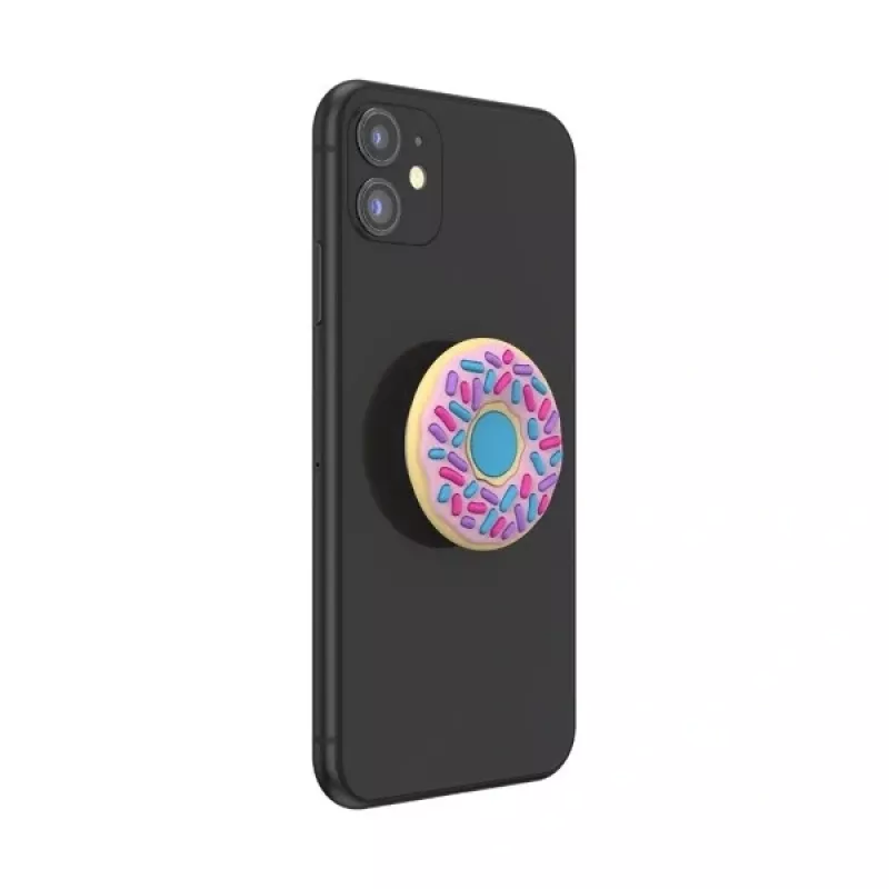 PopSockets PopGrip Standard – donitsikuvio, vaihdettava puhelinkahva ja teline
