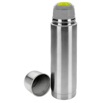 IBILI ruostumaton teräs vakuumieristetty termospullo, 1000 ml, harjattu hopea