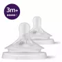 Philips Avent Natural Response tuttipullon tutti, nopea maidonvirtaus, 3m+, 2 kpl:n pakkaus, silikoni, läpinäkyvä
