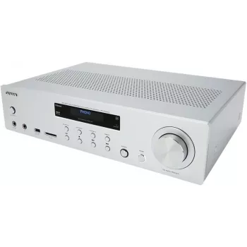 AIWA AMU-120BT/SL mikro-hifi-järjestelmä Bluetoothilla, DAB+/FM, 200W PMPO, hopea