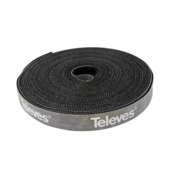 Televes KB 8 tarranauhakelarulla kaapelinsiteisiin, 8 mm x 10 m, musta, uudelleenkäytettävä 200101