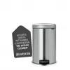 Brabantia NewIcon 20L polkupainikkeella avattava roskis, Matt Steel