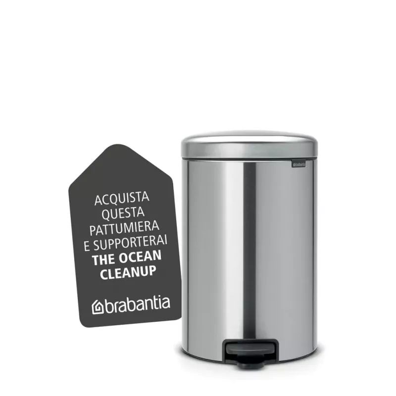 Brabantia NewIcon 20L polkupainikkeella avattava roskis, Matt Steel