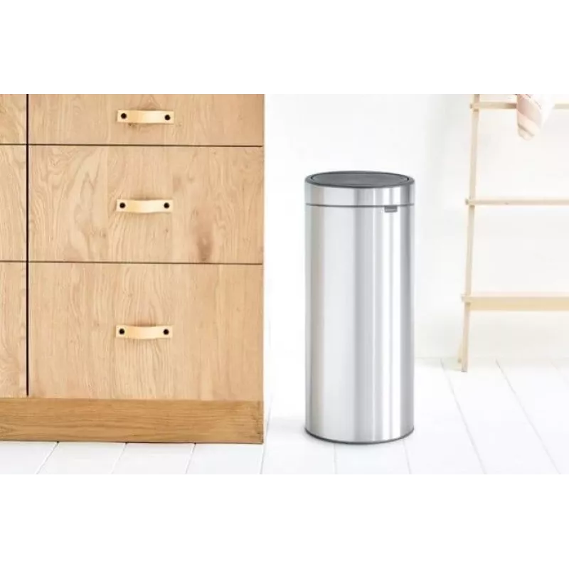 Brabantia Touch Bin 30L roskis, Matt Steel