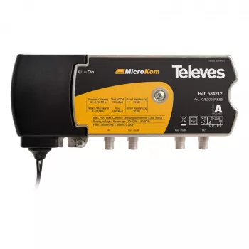 Televes KVE2025RK65 laajakaistavahvistin 20/25dB paluukanavalla 5-65MHz 20dB (534212)