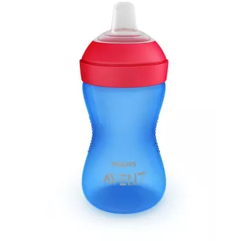 Philips Avent My Grippy juomaharjoittelumuki pehmeällä nokalla 300ml, 9M+, sininen