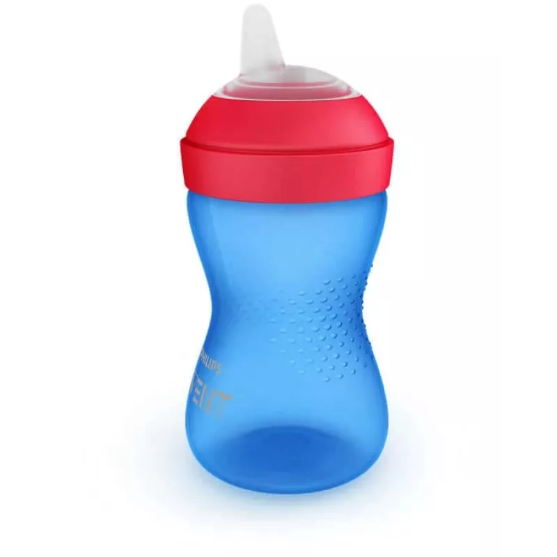 Philips Avent My Grippy juomaharjoittelumuki pehmeällä nokalla 300ml, 9M+, sininen