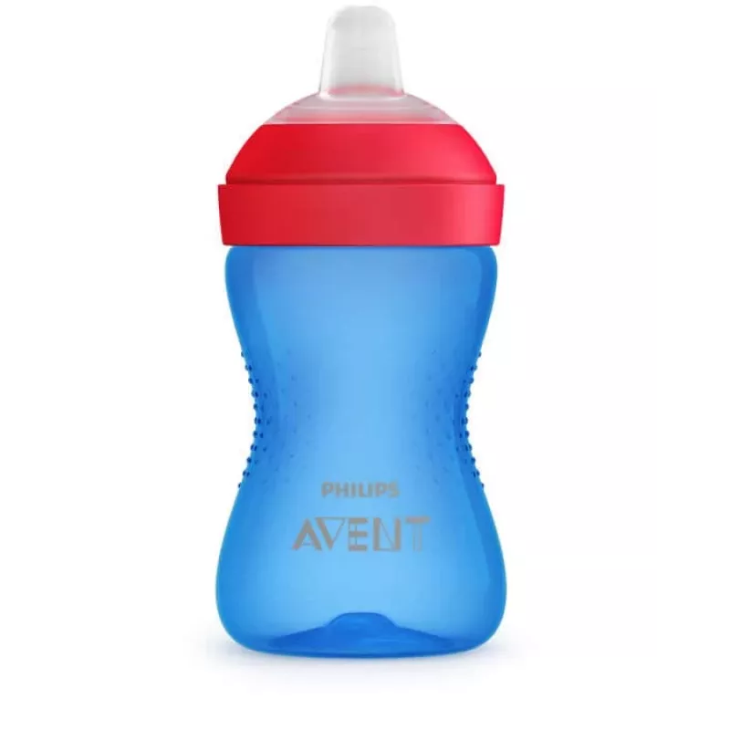 Philips Avent My Grippy juomaharjoittelumuki pehmeällä nokalla 300ml, 9M+, sininen