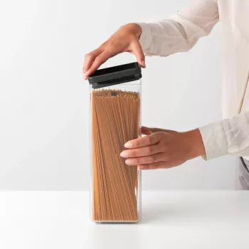 Brabantia neliönmuotoinen säilytysastia 2,5L tummanharmaa
