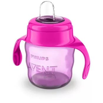 Philips AVENT Easy Sip juomaharjoittelumuki kahvoilla, 6M+, 200 ml, silikoninokka, roosa