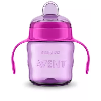 Philips AVENT Easy Sip juomaharjoittelumuki kahvoilla, 6M+, 200 ml, silikoninokka, roosa