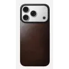 NOMAD Magnetic Leather Back iPhone 17 Pro MagSafe-yhteensopiva Horween-nahka Rustic Brown