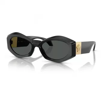 Versace VE4466UGB187 miesten aurinkolasit, musta kehys, tummanharmaat linssit 54-19-140