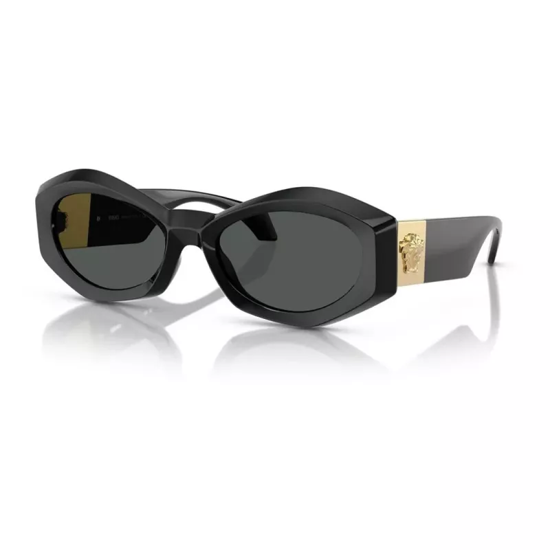 Versace VE4466UGB187 miesten aurinkolasit, musta kehys, tummanharmaat linssit 54-19-140