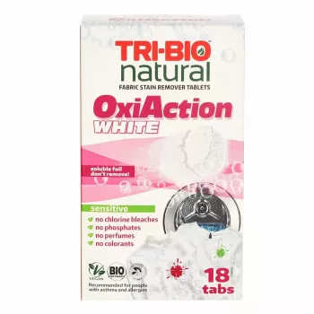 TRI-BIO Oxy-Action White pesutabletit, 18 tablettia