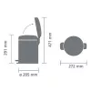 Brabantia NewIcon 5L poljinroskis Brilliant Steel