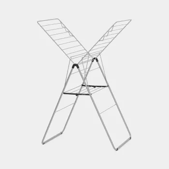 Brabantia HangOn seinäkuivausteline, 20 m, Metallic Grey
