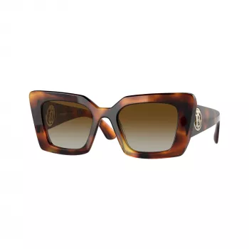 Burberry BE4344-3316T5 naisten cat-eye-aurinkolasit, havanna-kehykset, ruskeat gradient-linssit, 51/20/140 mm