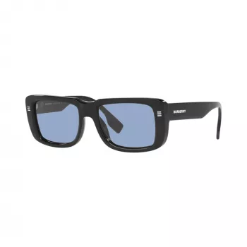 Burberry BE4376U300172 miesten aurinkolasit, neliömäiset, mustat kehykset, tummanharmaat linssit, 55mm