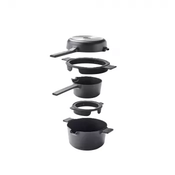 Brabantia All-in-One kattila- ja pannusetti, musta