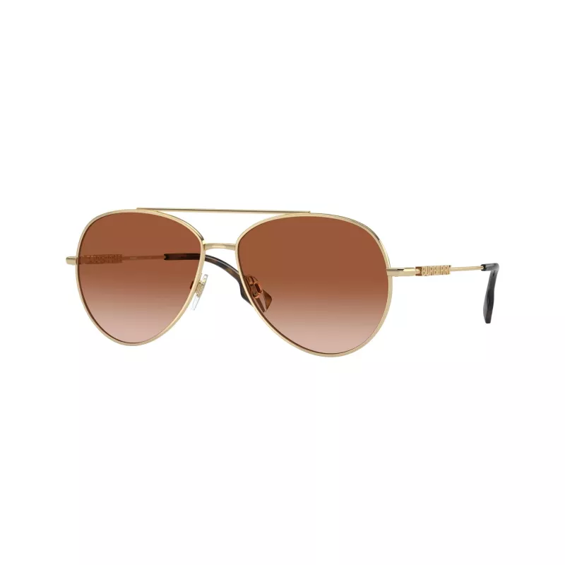 Burberry BE3147-110913 naisten cat-eye-aurinkolasit, vaaleankultaiset kehykset, ruskeat gradient-linssit, 58mm
