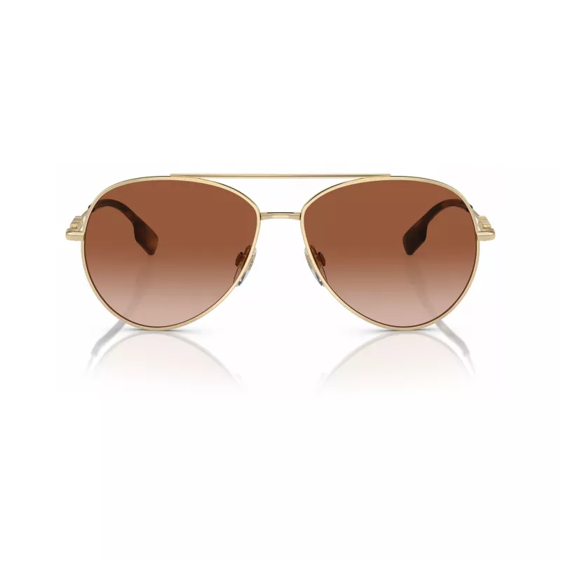Burberry BE3147-110913 naisten cat-eye-aurinkolasit, vaaleankultaiset kehykset, ruskeat gradient-linssit, 58mm