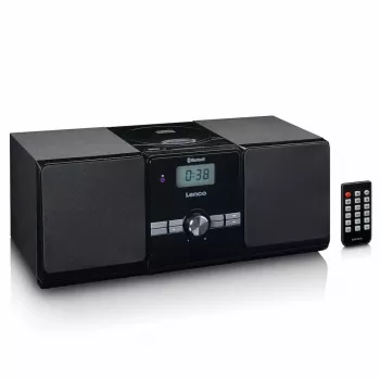 Lenco MC-030BK mikro-musiikkijärjestelmä Bluetoothilla, CD, UKW-radio, USB, AUX, musta