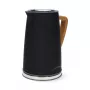 Gastronoma 18130006 sähköinen vedenkeitin, 1,7 L, 2200 W, ruostumaton teräs, musta, johdoton, 360°-jalusta