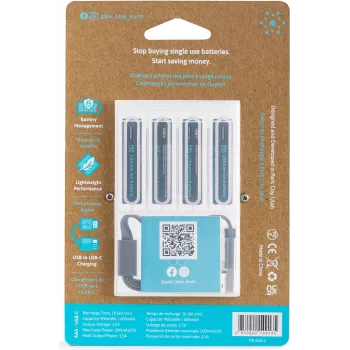 Pale Blue PB-AAA-C USB-C ladattava litiumioni-AAA-paristo