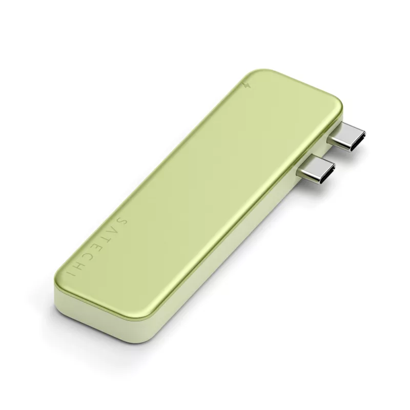 Satechi USB-C Snap Hub - moniporttisovitin 4K HDMI, 5Gbps USB, kortinlukija, 45W PD (Citrus)