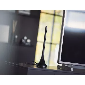 PHILIPS SDV5100/12 sisäantenni 18 dB vahvistuksella, UHF/VHF/FM, musta