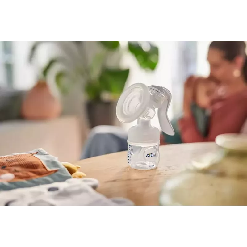 Philips Avent Lotus käsikäyttöinen rintapumppu 3 säilytysastialla ja adapterilla