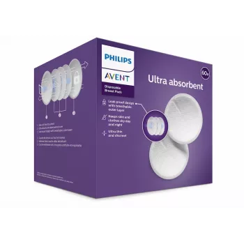 Philips Avent kertakäyttöiset imetysliivinsuojat SCF254/61 (60 kpl:n pakkaus)