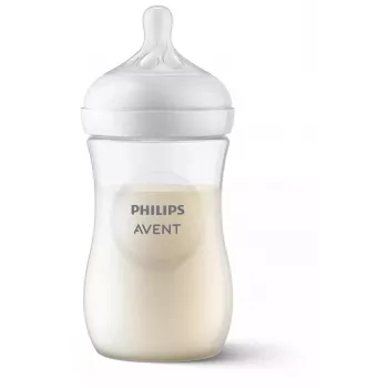 Philips AVENT Natural Response tuttipullo 260 ml, keskikokoinen tutti, 1 kk+
