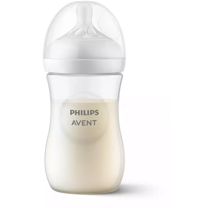 Philips AVENT Natural Response tuttipullo 260 ml, keskikokoinen tutti, 1 kk+