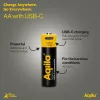AQIILA USB-C ladattavat AA litium-ioni-akut, 1,2V, 4 kpl:n pakkaus (AQ200AA367C4)