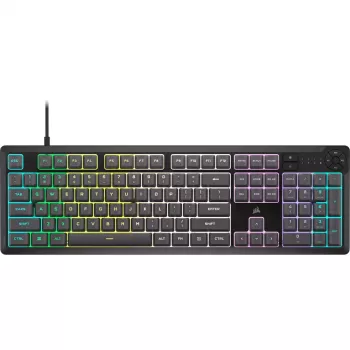 CORSAIR K55 Core RGB kalvopelikoneisto, dynaaminen 3-alue RGB, 6 makronäppäintä, irrotettava rannetuki, USB johdollinen, musta/harmaa