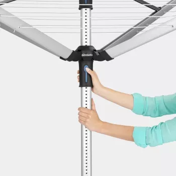 Brabantia Lift-O-Matic 50 m pyykkikupu, metallic grey