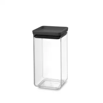Brabantia Make & Take suorakaiteen muotoinen ruokasäilytysastia 1,6 L tummanharmaa