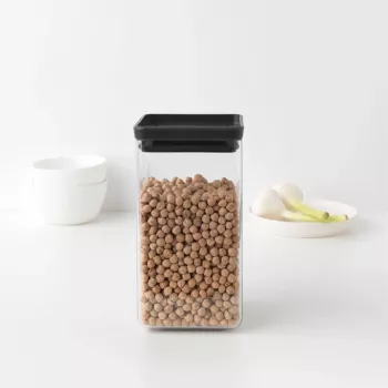 Brabantia Make & Take suorakaiteen muotoinen ruokasäilytysastia 1,6 L tummanharmaa