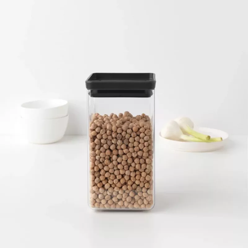 Brabantia Make & Take suorakaiteen muotoinen ruokasäilytysastia 1,6 L tummanharmaa
