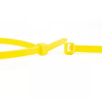 WKK keltainen nylon-nippuside 100 x 2,5 mm, 100 kpl pakkaus 11032471