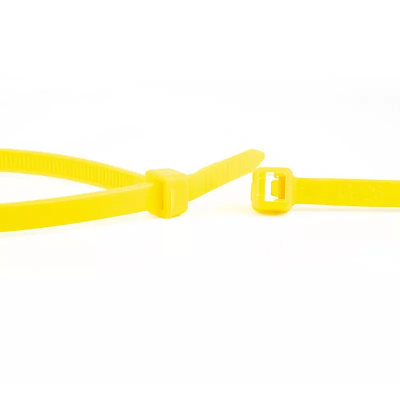 WKK keltainen nylon-nippuside 100 x 2,5 mm, 100 kpl pakkaus 11032471