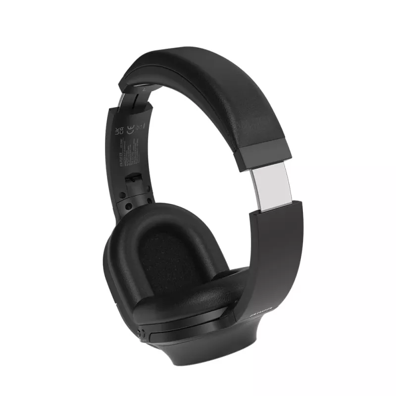 AIWA HST-220BT On-Ear langattomat Bluetooth-kuulokkeet, musta
