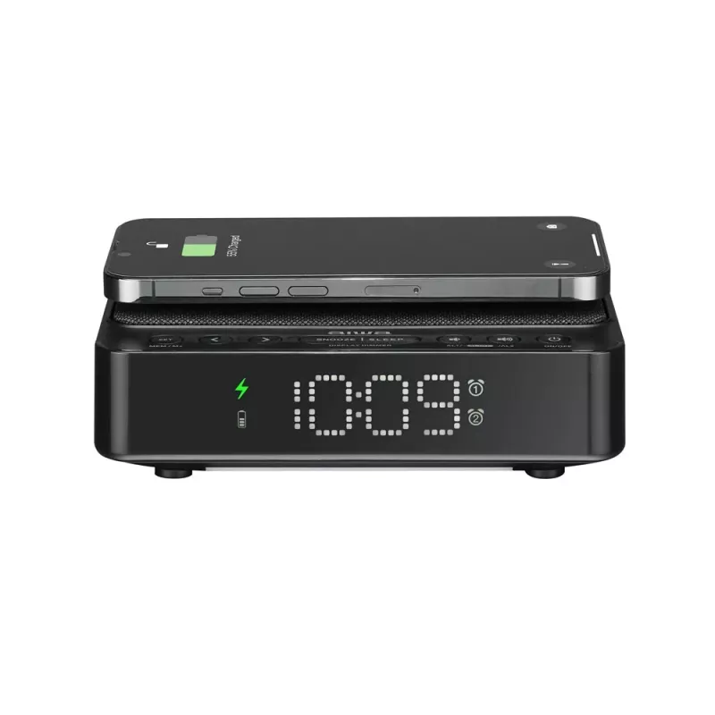 AIWA CR-30/BK digitaalinen herätyskello LED-näytöllä, FM/PLL-radio, musta
