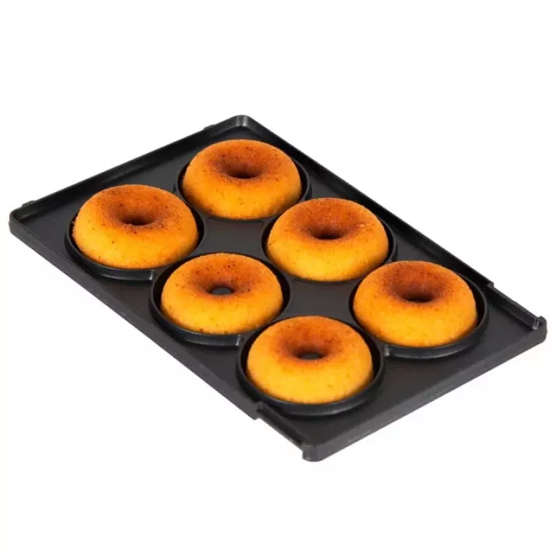 Trebs 6-in-1 snack-valmistin punainen – vohvelit, sandwich, grilli, donitsit, poffertjes, cupcake