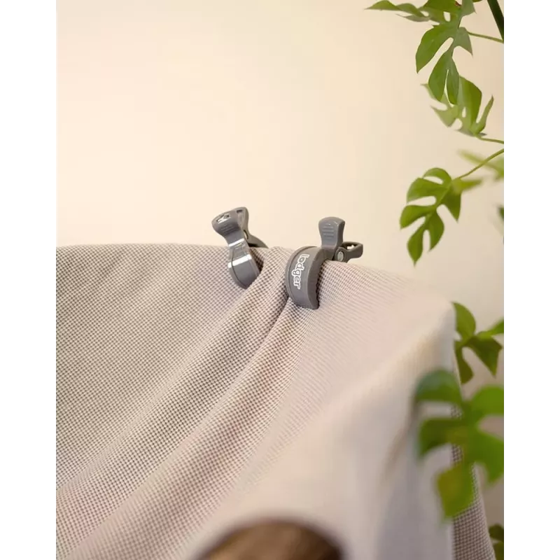 Lodger Clip Swaddler klipsit puuvilla kapaloliinaan (2 kpl), Carbon