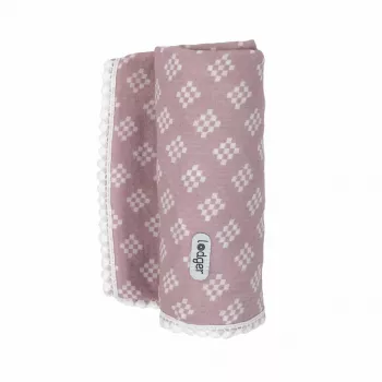 Lodger Swaddle Tribe musliini kapaloliina 120x120 cm Rose